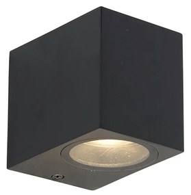 Candeeiro de parede moderno preto IP44 - Baleno