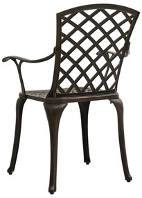 Cadeiras de jardim 2 pcs alumínio fundido bronze