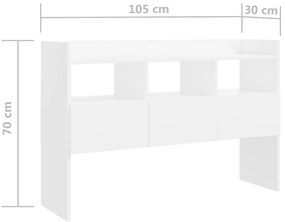 Aparador 105x30x70 cm derivados de madeira branco