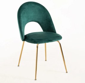 Cadeira Dawa Gold Veludo - Verde