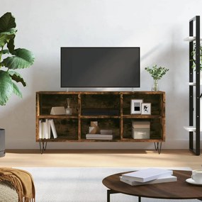 vidaXL Móvel de TV 103,5x30x50 cm derivados madeira carvalho fumado
