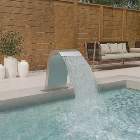 vidaXL Fonte de piscina 50x30x60 cm aço inoxidável 304