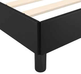 Estrutura de Cama Salu com Cabeceira em Couro Artificial Preto - 160x2