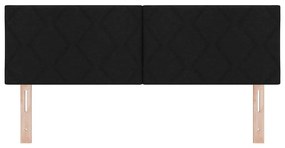 Cabeceira Design Diamante Blocos Preto 160 cm Tecido