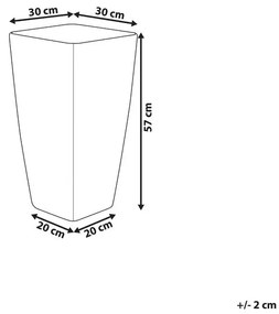 Vaso para plantas 30 x 30 x 57 cm branco MODI Beliani
