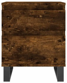 Mesas de cabeceira 2 pcs derivados de madeira carvalho fumado