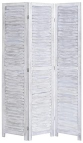 vidaXL Biombo com 3 painéis 105x165 cm madeira cinzento