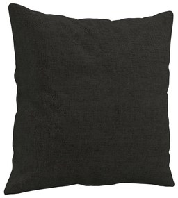 3 pcs conjunto de sofás com almofadas tecido preto