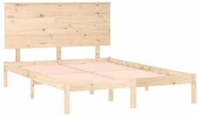 Cama sem colchão 140x200 cm madeira de pinho maciça