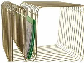 Porta-revistas DKD Home Decor Metal Dourado (50 x 40 x 39 cm)