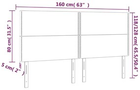 Cabeceira de cama 4 pcs tecido 80x5x78/88 cm creme