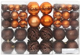 Enfeites de Natal 100 pcs 3 / 4 / 6 cm castanho