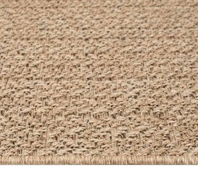 Tapete ZIZUR 120x120 cm aspeto de juta interior e exterior