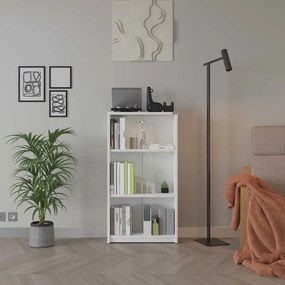 Estante “Milla” — 58x23x106 cm — Design Moderno em Branco com Pratelei