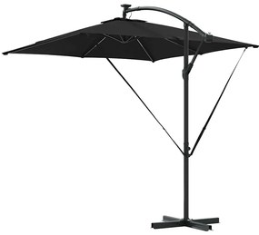 Guarda-sol de Bananeira Cantilever Preto 249 x 249 x 250 cm