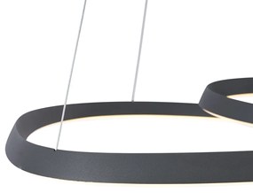 Candeeiro suspenso escandinavo preto 72cm incl. LED regulável em 3 níveis - Circuit Escandinavo