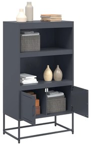 Aparador alto 68,5x38,5x123,5 cm aço antracite