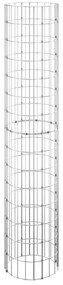 Canteiro elevado/cesto gabião circular 3pcs Ø30x150cm aço galv.