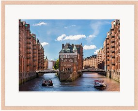 Impressão digital emoldurada Hamburg Landmark Wasserschloss