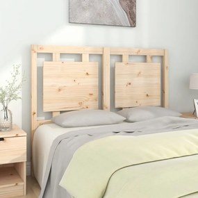 Cabeceira de cama 125,5x4x100 cm madeira de pinho maciça