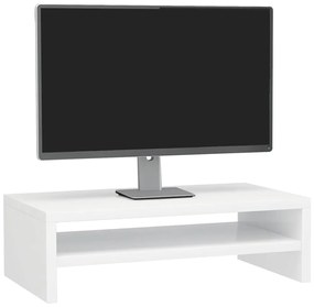 Suporte para monitor derivados de madeira branco brilhante