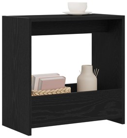 Mesa de Apoio vidaXL Preta em Madeira de Carvalho 50x26x50 cm