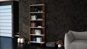 Estante Order – Branco e Nogal – 46,8 x 170 x 21,3 cm