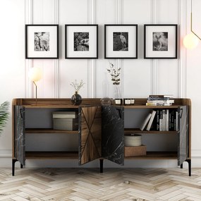 Console Venedik – Walnut Black – 180 cm x 78 cm x 35 cm
