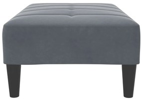 Apoio de pés 77x55x31 cm veludo cinzento-escuro