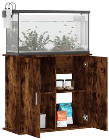 Suporte de aquário 81x36x73 cm deriv. madeira carvalho fumado