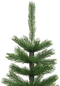 Árvore de Natal artificial fina com suporte PE 120 cm