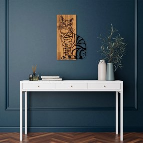 Acessório Decorativo de Parede Cat 10 – Nogal e Preto – 38 x 58 cm