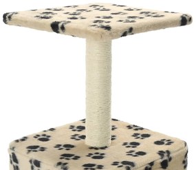 Árvore para gatos c/postes arranhadores sisal 55 cm bege