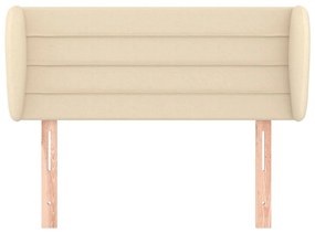 Cabeceira de cama c/ abas tecido 83x23x78/88 cm creme