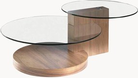 Mesa de centro com tampo redondo de vidro Chochmingwu