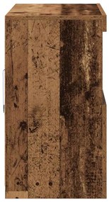 Aparador com Luzes LED Madeira Velha 81x37x67 cm