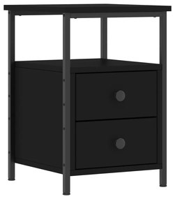 Mesa de cabeceira 34x35,5x50 cm derivados de madeira preto