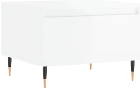 Mesas de centro 2pcs 50x46x35cm deriv. madeira branco brilhante