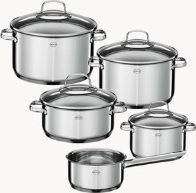 Conjunto de panelas em aço inoxidável Elegance, conjunto de 5