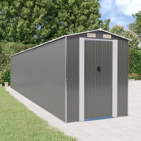 vidaXL Abrigo de jardim 192x938x223 cm aço galvanizado cinzento-claro