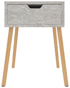 Mesas de cabeceira 2 pcs derivados madeira cinza cimento