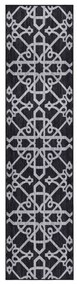 vidaXL Tapete/passadeira 80x350 cm preto