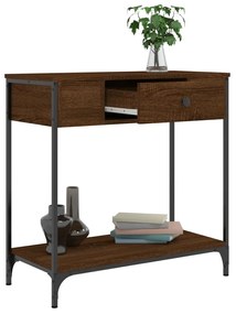 Mesa consola 75x34,5x75 cm derivados madeira carvalho castanho