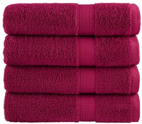 Toalhas de banho premium SOLUND 4 pcs 70x140 cm 600 gsm bordô