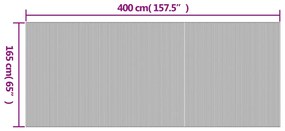 Divisória 165x400 cm bambu castanho