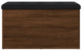 Banco arrumação 82x42x45 cm derivados madeira carvalho castanho