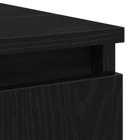 Gabinete de Pia vidaXL Preto Carvalho 58x33x60 cm Madeira Engenharia
