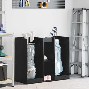 vidaXL Armário de Golfe Liso Carvalho Preto 102 x 45 x 85,5 cm