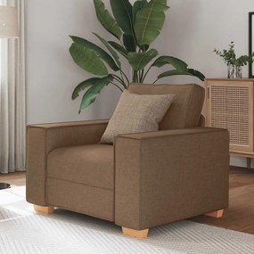vidaXL Sofá-cadeira Castanho 60 cm Tecido