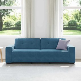 Sofá de 3 Lugares vidaXL Azul 180 cm em Veludo
